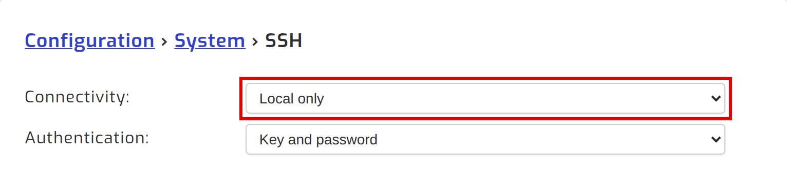 Configure SSH access