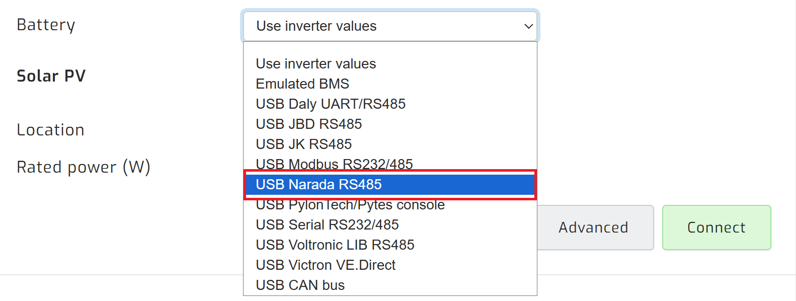 Narada protocol selection