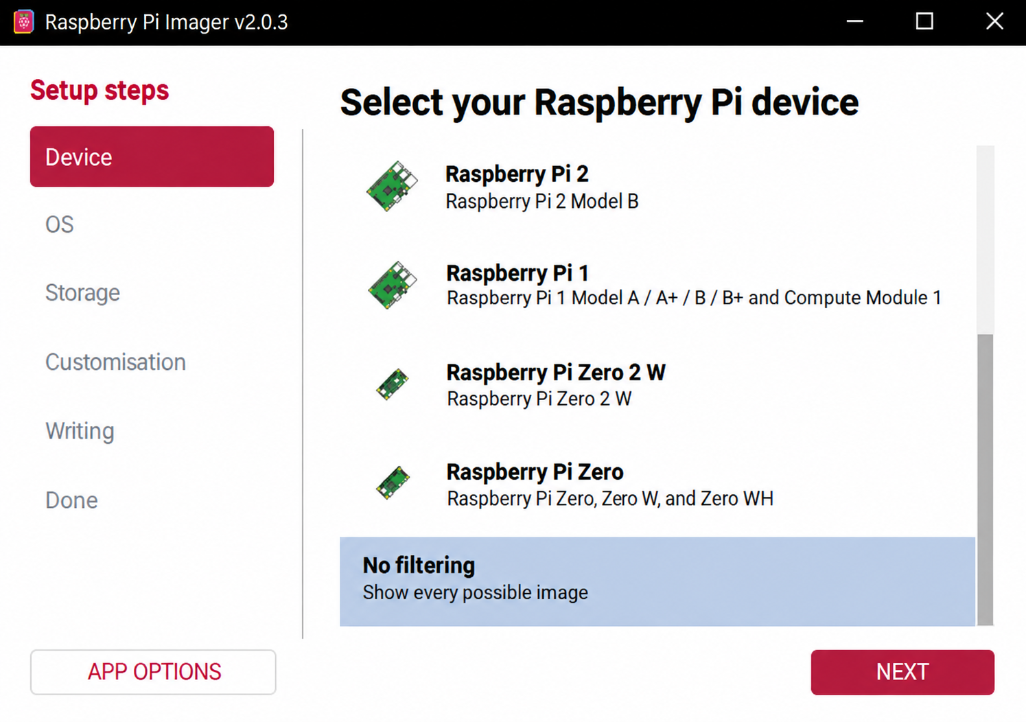 Using Raspberry PI Imager to flash SolarAssistant to SD card