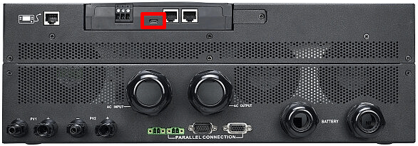 Axpert micro USB port