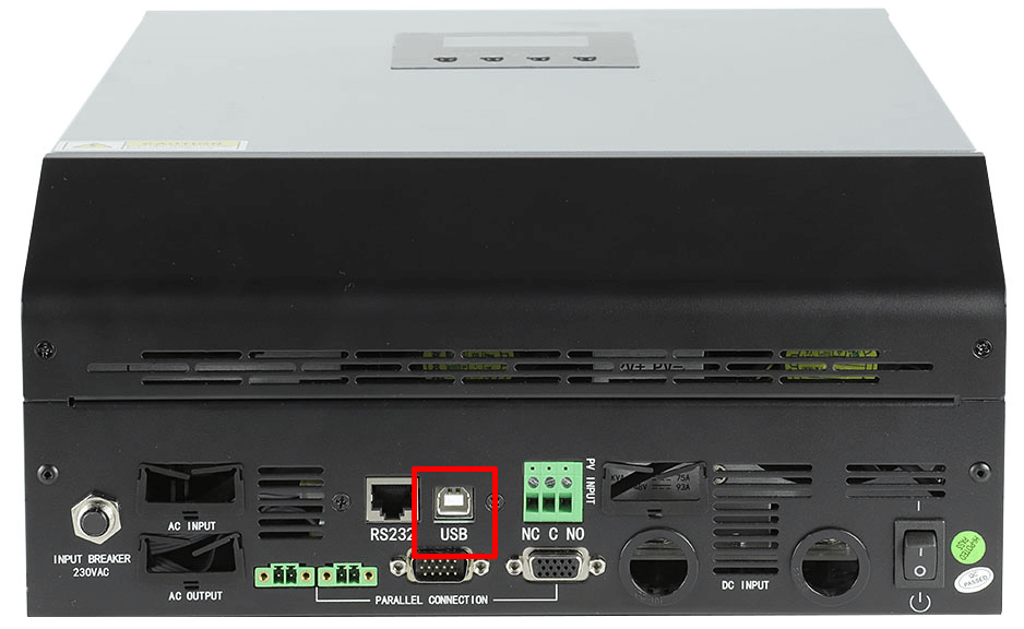 Axpert USB type B port