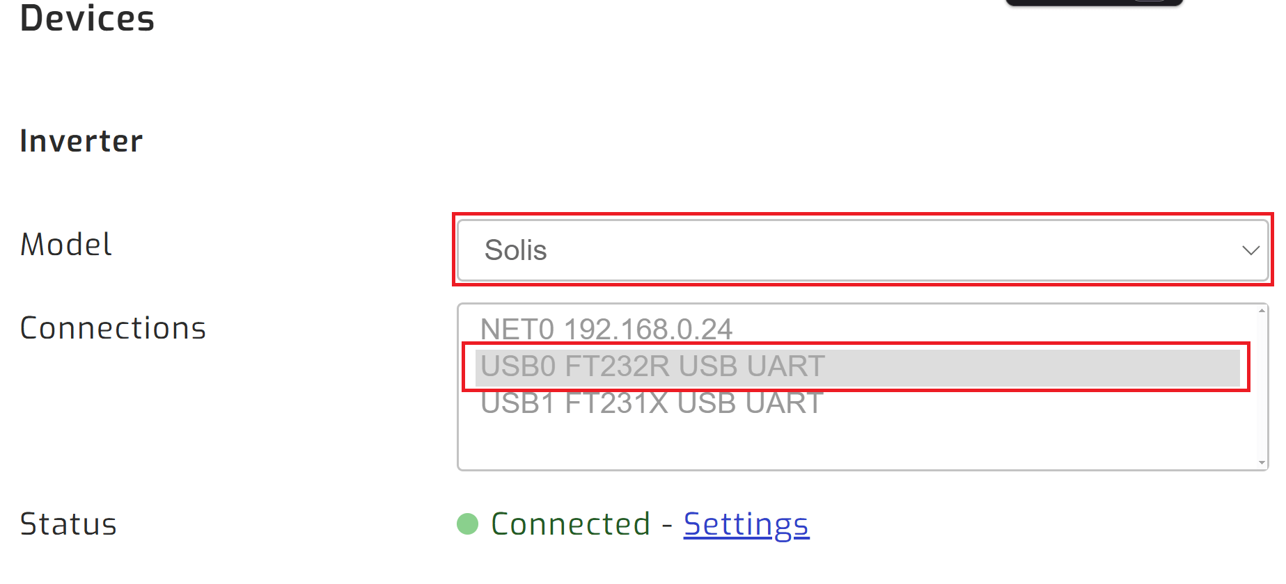 Select Solis inverter